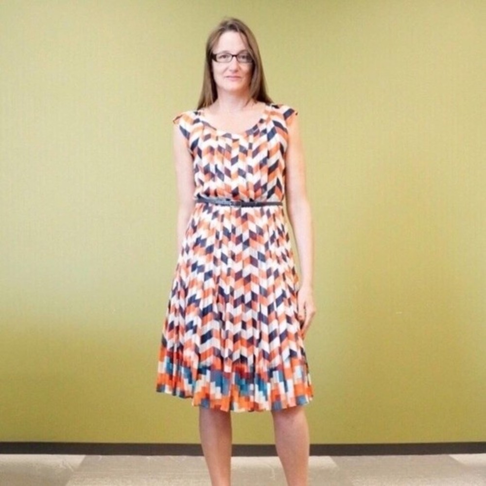 Halogen Chevron Print Dress Size 6